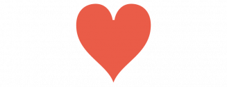 Coral heart icon