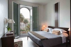Stylish double bed room with balcony and views