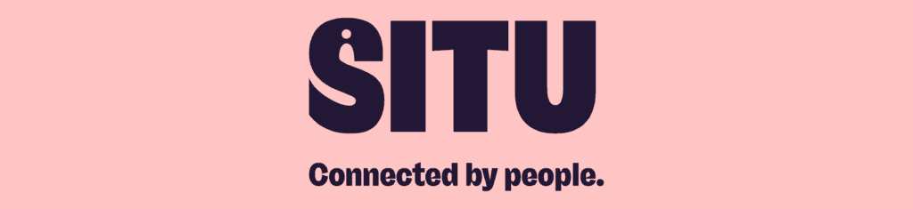 Situ connected by people midnight on pink