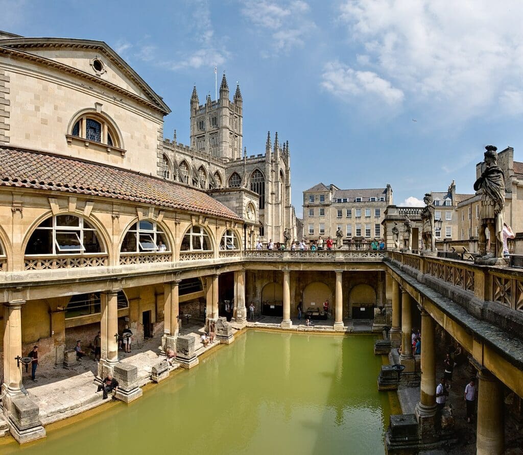 The Roman Baths in Bath, UK.