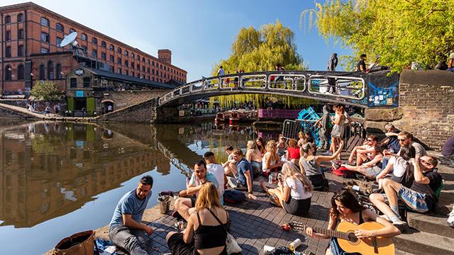 Relaxing by the river in Camden