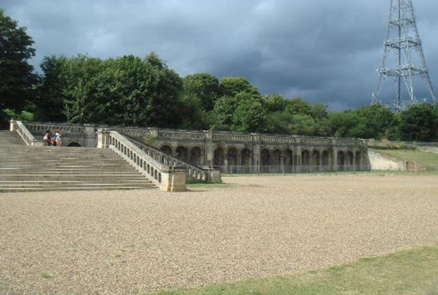 The remains of the Crystal Palace in South London.