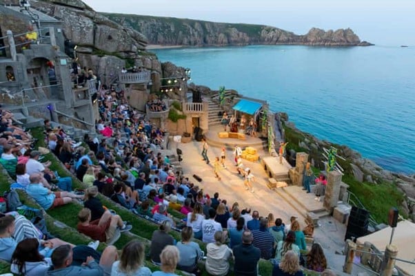 People at Minack Theatre in Cornwal.