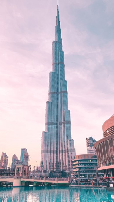 The Burj Khalifa tower is one of the best places to visit in Dubai.