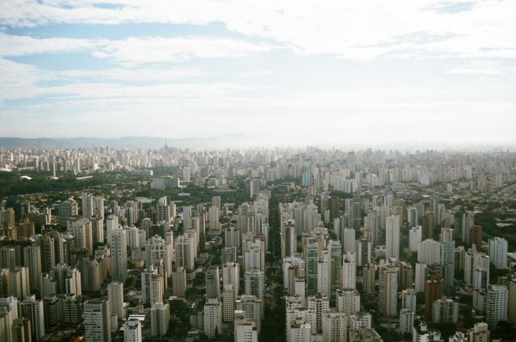 Cityscape over buildings in São Paulo 