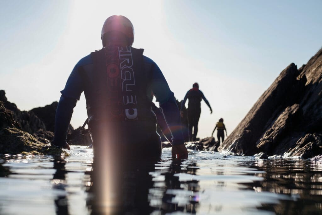 Coasteering in Torquay.