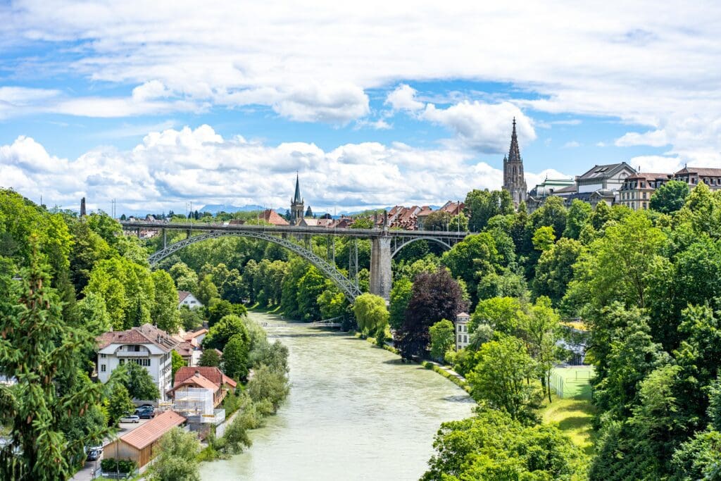 View over the greenery in Bern