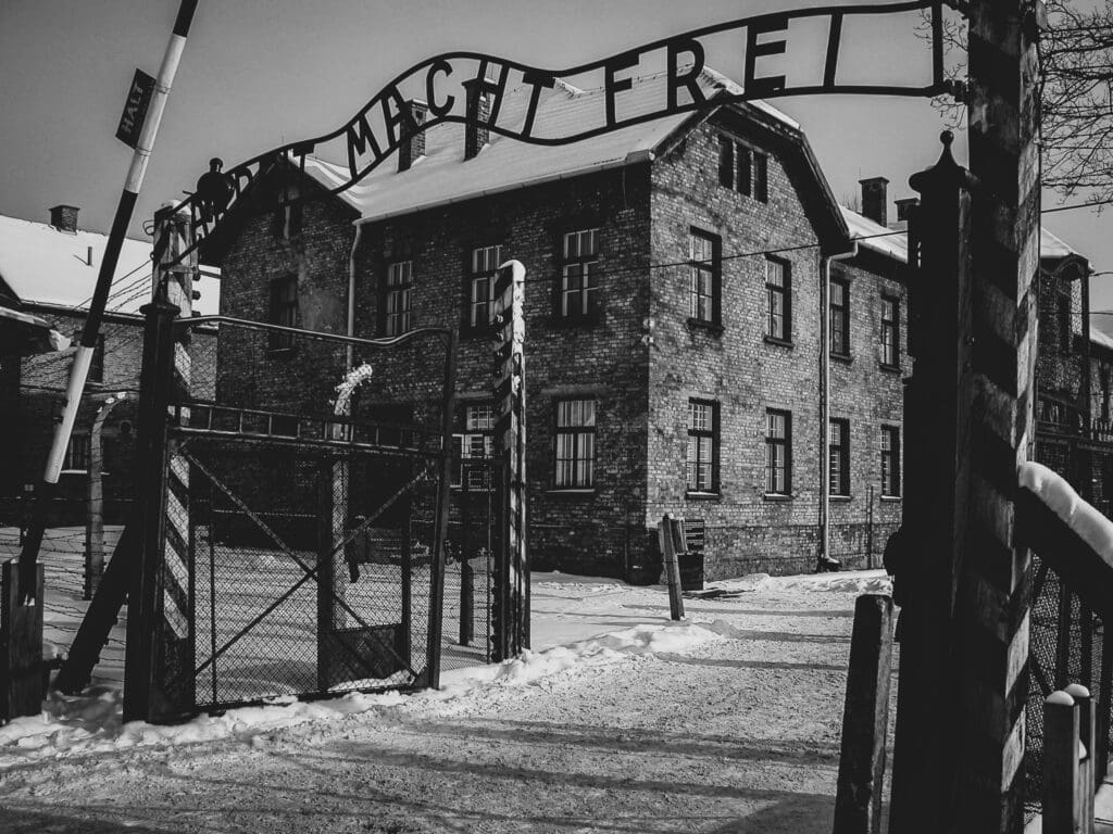 Auschwitz Concentration Camp - work sets you free gate,