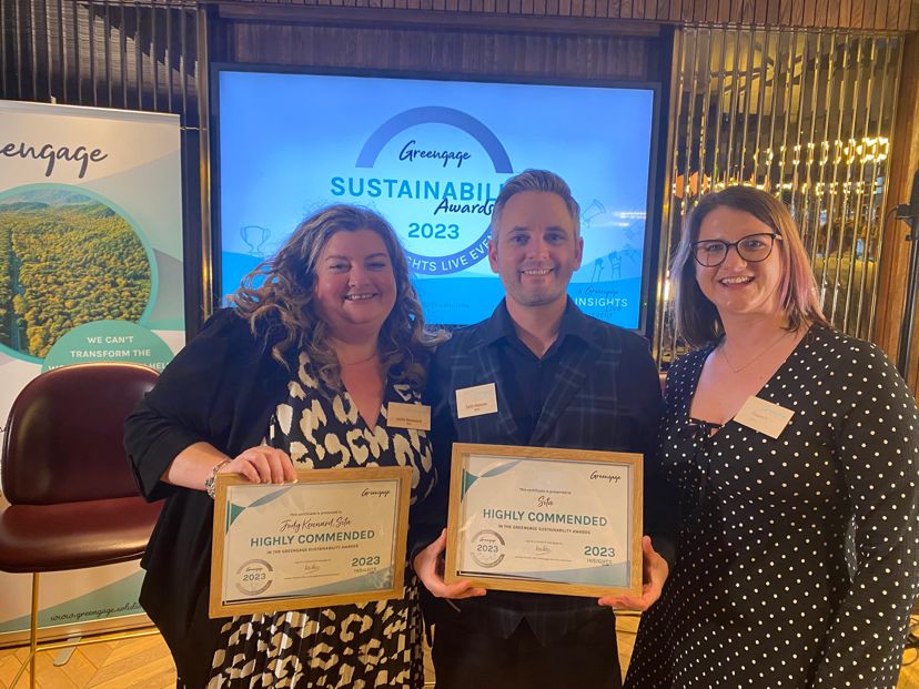itu is proud to announce that we are Highly Commended at the Greengage Sustainability Awards 2023 in the following two categories: Agency Sustainability Initiative (Situ) and the Sustainability Champion of the Year