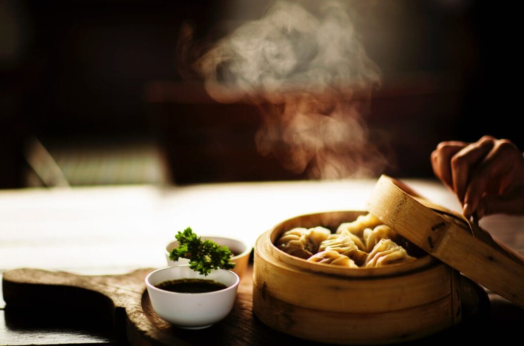 Dumpling is a typical food choice at Chinese New Year