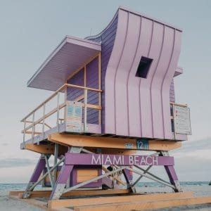 Miami beach hut, US