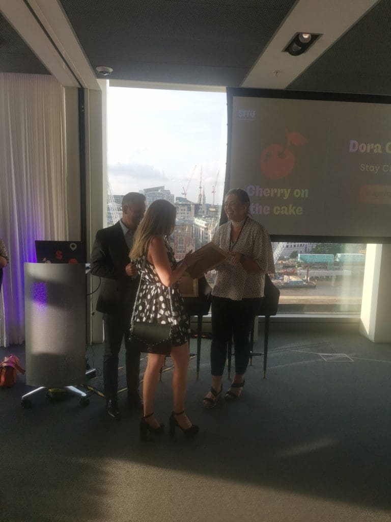 Dora Olah​ from StayCity winning Cherry on the Cake Award