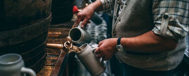 Pouring beer - october fest