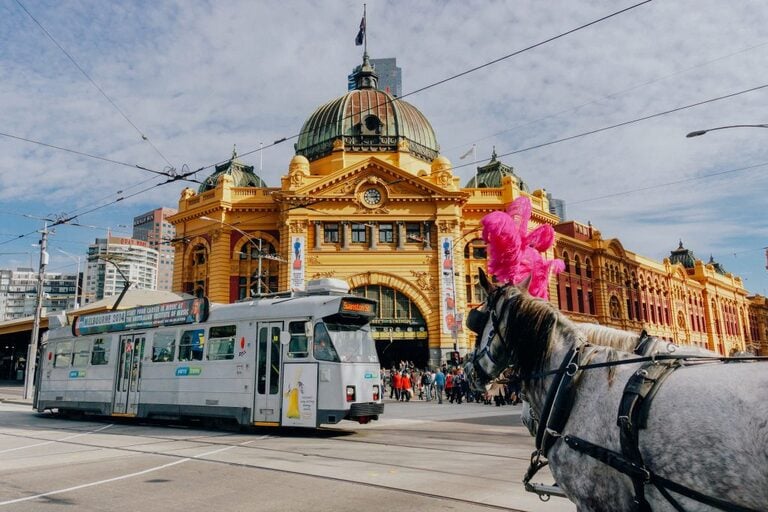 Trip to Melbourne - horse and tram