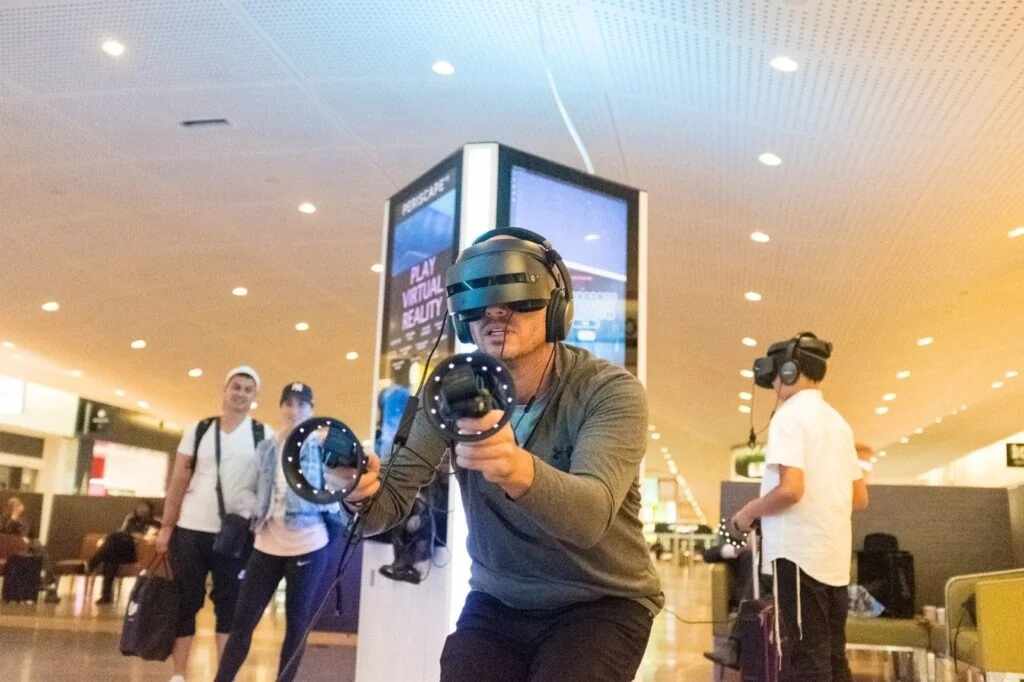 Virtual Reality Experience in airport.