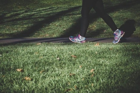 walking outside on break - Stress Awareness Month