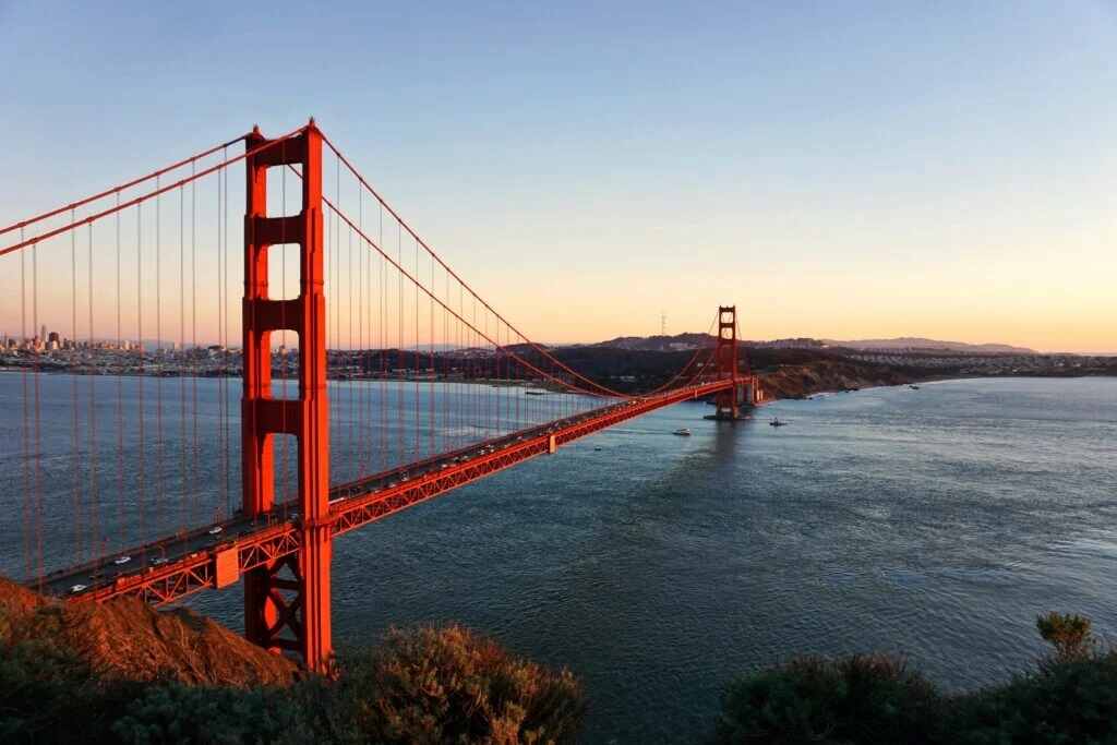 Golden Gate Bridge and the ocean