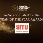 Bold texting announcing Situ's nomination for the SAA 'Team of the Year' award.