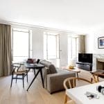 Geneva apartment with desk area