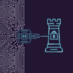 Teal outline of a castle