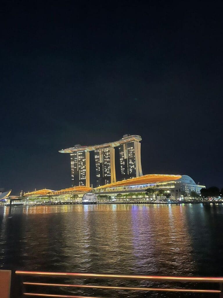 Marina Bay Sands in Singapore lit up at night