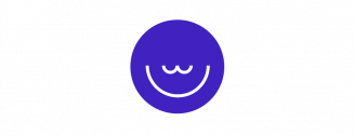 Blue smiling face