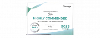 Greengage Sustainability Awards 2023 certificate