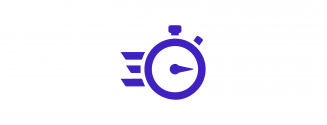 Blue quick turnaround icon